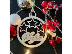 Bola 'estrelas' Nome Personalizado  8cm