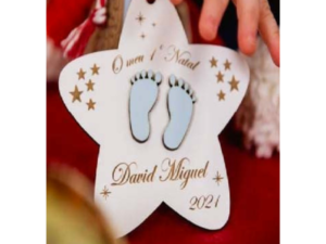 Estrela 'pézinhos' Nome Personalisada 8cm