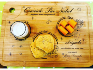 Tábua pai natal 40x22cm