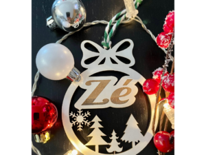 Bola 'árvores' Nome Personalisado 8cm